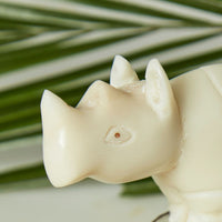 Mini Tagua Ivory Rhino Figurine