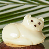 Mini Tagua Ivory Cat Figurine