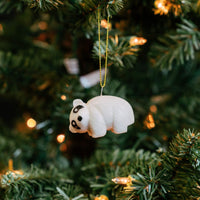 Mini Tagua Ivory Panda Ornament