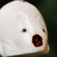 Mini Tagua Ivory Sitting Hedgehog Ornament