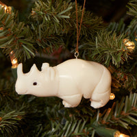 Mini Tagua Ivory Rhinoceros Ornament