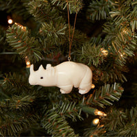 Mini Tagua Ivory Rhinoceros Ornament