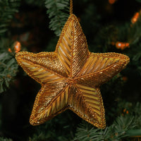 Gold Zardozi Star Ornament