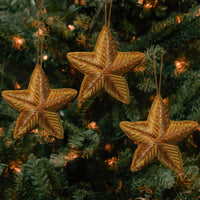Gold Zardozi Star Ornament Set