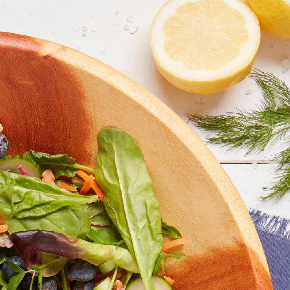 Large Mahogany Salad Bowl