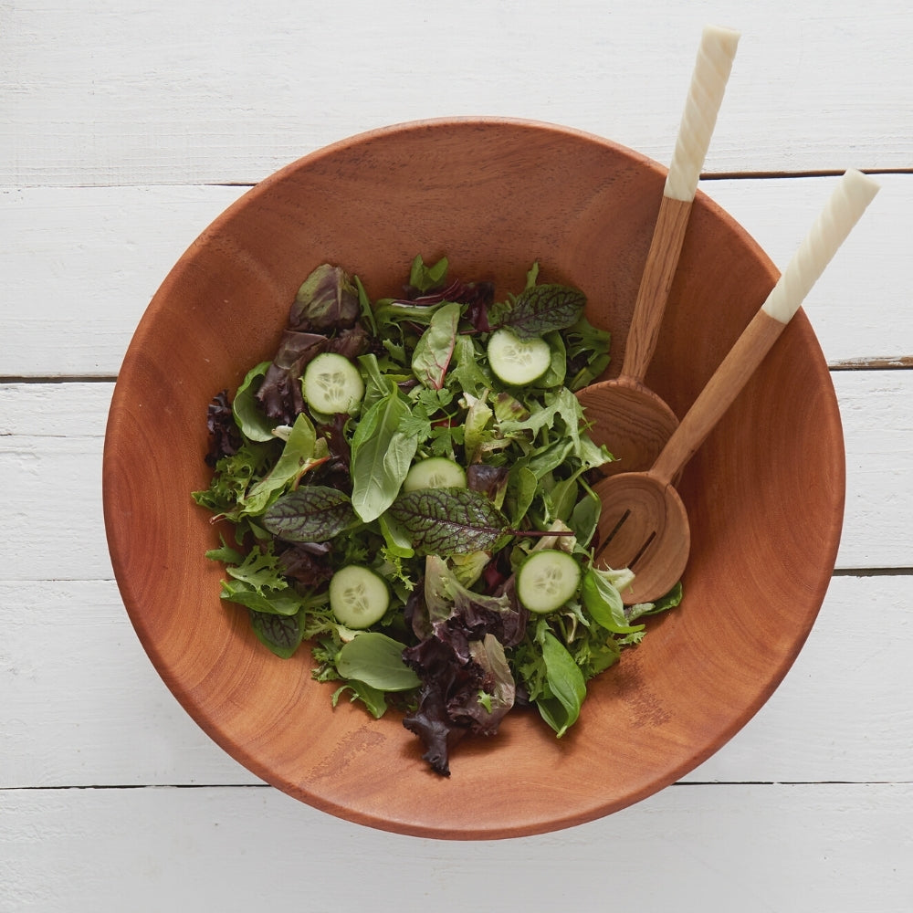 Mahogany Salad Bowl Set
