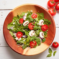 Rustic Wood Bowls for Serving Salads and Fruits