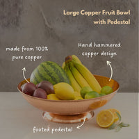 Copper Fruit Bowl for Kitchen Counter