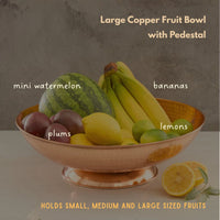 Copper Fruit Bowl for Kitchen Counter
