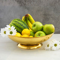 Gold Brass Fruit Bowl for Kitchen Counter