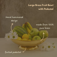 Gold Brass Fruit Bowl for Kitchen Counter