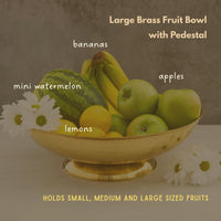 Gold Brass Fruit Bowl for Kitchen Counter
