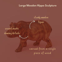 Large African Safari Animal Wood Sculptures