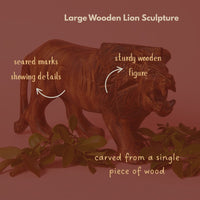 Large African Safari Animal Wood Sculptures