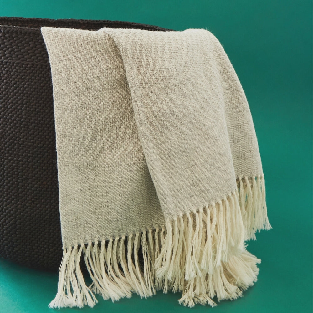 Gray Wool Throw Blanket