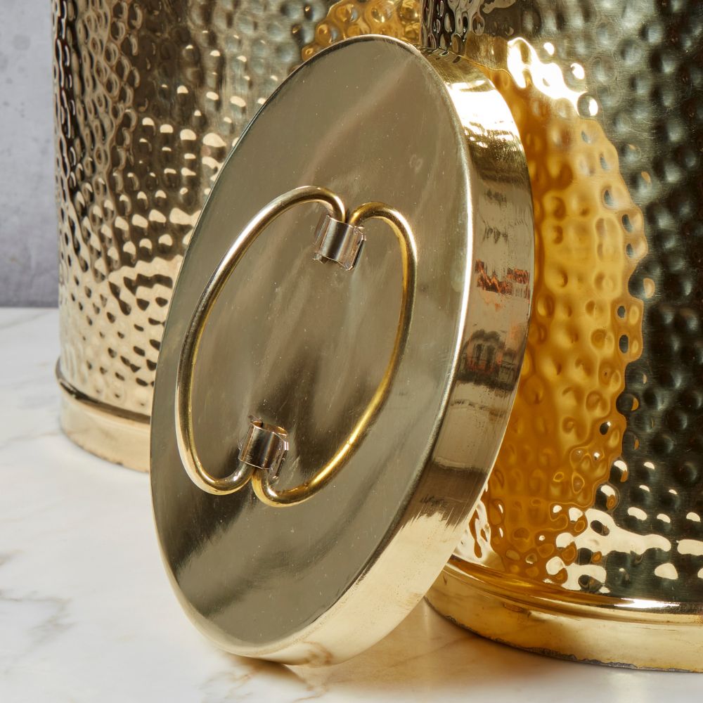 Jumbo Pure Brass Pantry Flour Canister Set of 3