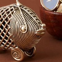 Mini Brass Dhokra Paper Weight Fish Figurine
