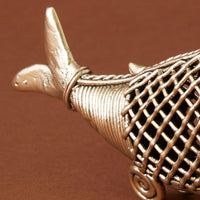 Mini Brass Dhokra Paper Weight Fish Figurine