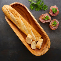 Long Acacia Wood Oval Bowl