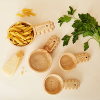 Rwanda Hand Carved Natural Musave Wood Measuring Cups Set