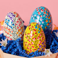 Floral Vine Easter Eggs Set of 3
