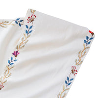 Spring Floral Embroidery Table Runner