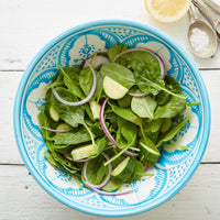 Turquoise Arabesque Ceramic Serving Bowl