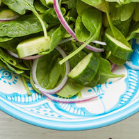 Turquoise Arabesque Ceramic Serving Bowl
