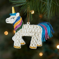 Quilled Paper Unicorn Christmas Ornament
