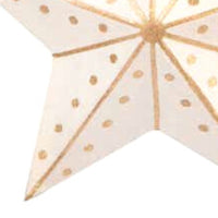 White Gold Paper Star Ornament Set of 5