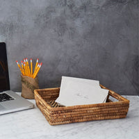 Small Zig Zag Banana Leaf Fruit Bread Office Rectangle Tray