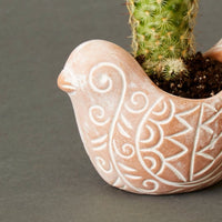 Small Terracotta Bird Pot