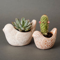 Terracotta Bird Pot Set