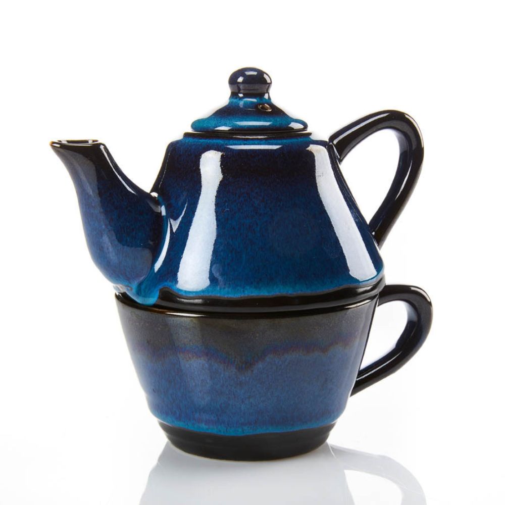 Night Sky Ceramic Tea Pot Cup for One