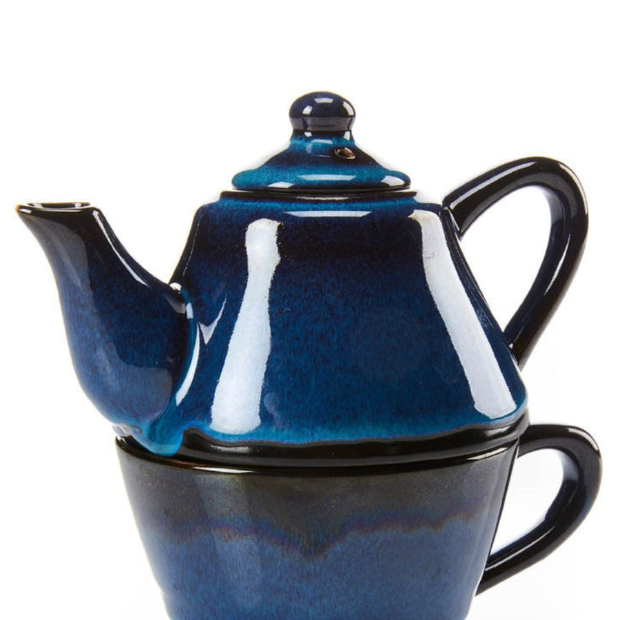 Night Sky Ceramic Tea Pot Cup for One