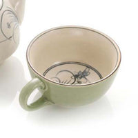 Dragon Fly Ceramic Tea Pot Cup for One