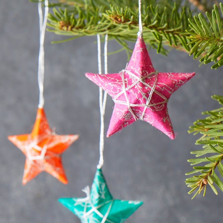 Handmade Star Christmas Ornaments (Set of 6) - Ayacucho Stars