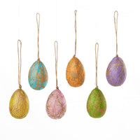 Gold Paper Easter Mini Eggs Set and Tree Stand