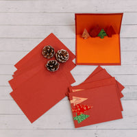 Christmas Tree Pop Up Greeting Card Set of 5