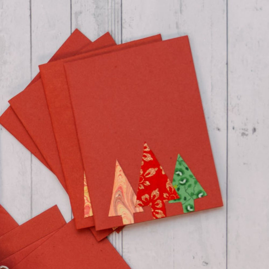 Christmas Tree Pop Up Greeting Card Set of 5