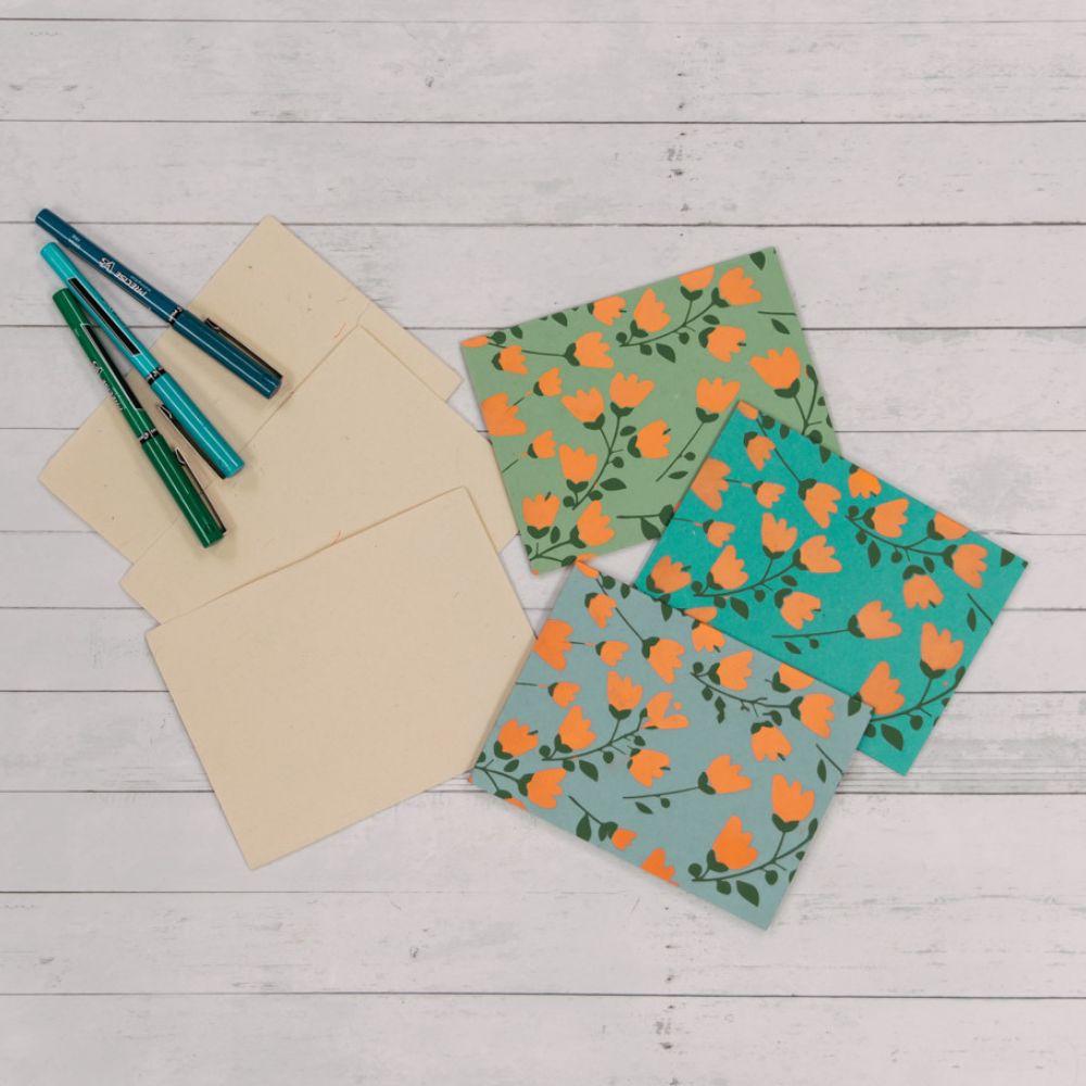 Pastel Floral Greeting Card Set of 3