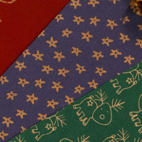 Christmas Print Wrapping Paper Set of 4