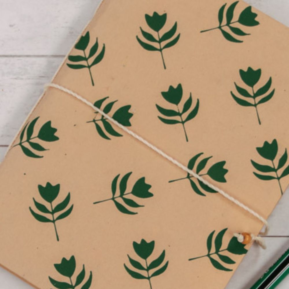 Green Flowers Journal Note Book