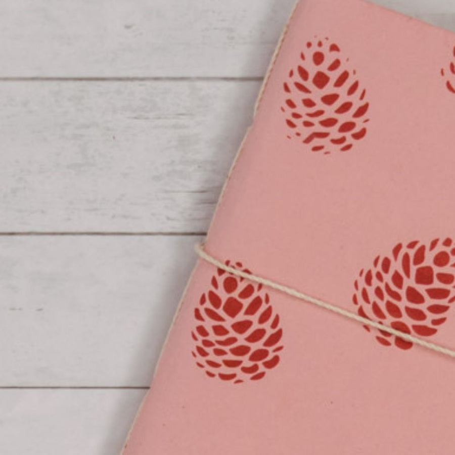 Red Pinecone Journal Note Book