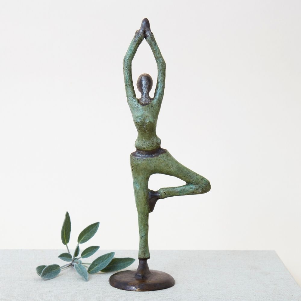 Bronze Tree Yoga Suryanamaskar Figurine