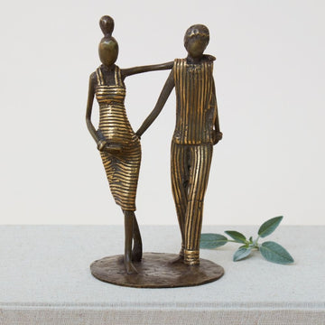 Bronze Expecting Parents Figurine