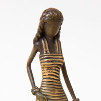 Bronze Mother Baby Figurine
