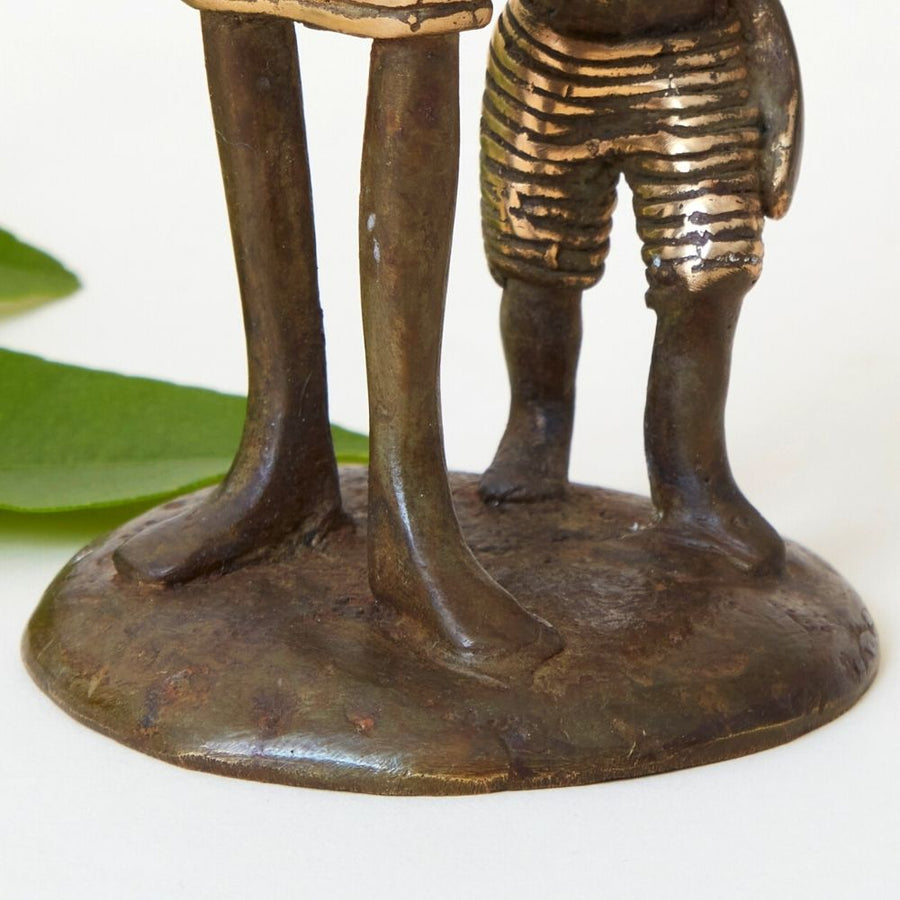 Bronze Mother Baby Figurine