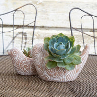Small Rangoli Terracotta Bird Pot Set