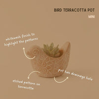 Small Rangoli Terracotta Bird Pots